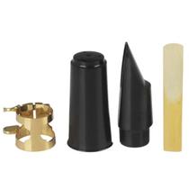 Kit Completo para Sax Alto com Boquilha, Abraçadeira e Tampa