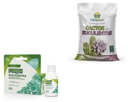 Kit Completo Para Suculentas Terra Especial + Adubo Fertilizante