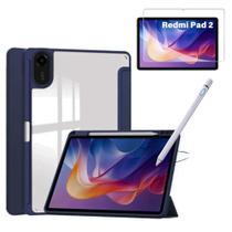 Kit Completo para Tablet Redmi Pad 2 11" Capa Protetora Azul + Película + Caneta Capacitiva Touch Kit Completo para Tablet Redmi Pad 2 11" Capa Protetora Azul + Película + Caneta Capacitiva Touch