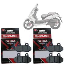 Kit Completo Pastilhas De Freio Diafrag - Dafra Citycom 300i Sem Abs 08-18