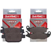 Kit Completo Pastilhas de Freio Diafrag Dianteira e Traseira - Honda Pcx 150 com Abs 2019 2020 2021 2022 2023