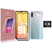 Kit Completo Película Carbono, 3d E Câmera Para Compativel Redmi 9I SPORT 6.53 - Luiza Cell25 Kit Completo Película Carbono, 3d E Câmera Para Compativel Redmi 9I SPORT 6.53 - Luiza Cell25
