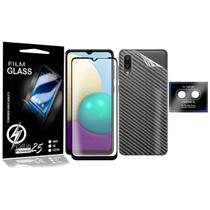 Kit Completo Película Carbono, 3d E Câmera Para GALAXY A02 A022 6.5 - Cell In Power25