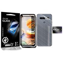 Kit Completo Película Carbono, 3d E Câmera Para LG K61 LMQ630BAW 6.5 - Cell In Power25