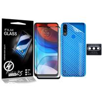 Kit Completo Película Carbono, 3d E Câmera Para Moto E7 Power 6.5 XT2097 - Cell In Power25