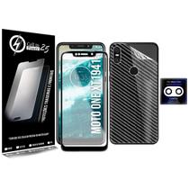 Kit Completo Película Carbono, 3d E Câmera Para Moto One XT1941 5.9 - Cell In Power25