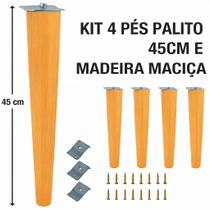 Kit Completo Pés Palito 45 cm Chapinhas 16 Parafusos para Fixação