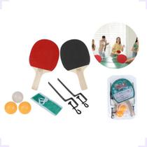 Kit Completo Ping Pong Raquetes, Bolinhas, Rede Premium Nf