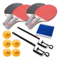 Kit Completo Ping Pong Tênis De Mesa Bolinha Raquete e Rede - All Connect SC