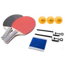 Kit Completo Ping Pong Tênis De Mesa Raquete Bolinha e Rede - All Connect SC