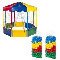 Kit Completo Piscina de Bolinhas Oitavada Octagonal 2,00m + 1000 Bolinhas Coloridas