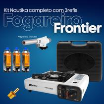 Kit Completo Portátil Frontier Flex Azul, Branco ou Preto para cozinhar em Camping, Pescaria, Praia Kit Completo Portátil Frontier Flex Azul, Branco ou Preto para cozinhar em Camping, Pescaria, Praia