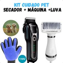 Kit Completo Profissional : Máquina Tosa KM 1991 + Secador + Luva Kit Completo Profissional : Máquina Tosa KM 1991 + Secador + Luva