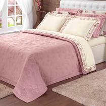 Kit Completo Queen 7 Peças Bordado Cobre-Leito e Jogo de Lençol Premium