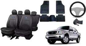 Kit Completo Ranger 01-13: Capa de Couro, Tapete e Capa de Volante Premium Kit Completo Ranger 01-13: Capa de Couro, Tapete e Capa de Volante Premium