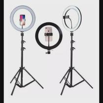 Kit Completo Ring Light c/ Tripé Dimmer You tuber Selfie .