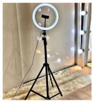 Kit Completo Ring Light C/ Tripé Dimmer Youtuber Selfie Pro - RINGH LIGHT