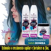 Kit completo S.O.S BOMBA Mycrene, para todos os tipos de cabelos, nutrição profunda, cabelos saudáveis.
