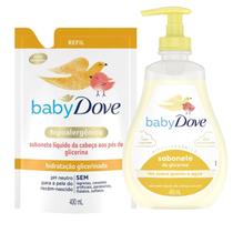 Kit completo Sab Liq Dove Baby e Refil 400Ml Glicerinado Kit completo Sab Liq Dove Baby e Refil 400Ml Glicerinado