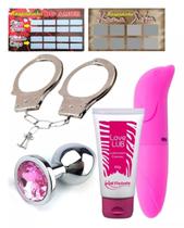 Kit Completo Sexshop Casal Brinquedos Eróticos Vibrador Lubrificante