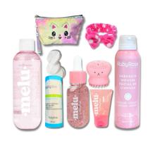Kit Completo Skincare Cuidados Faciais Melu Hidrata Refrescante Pele