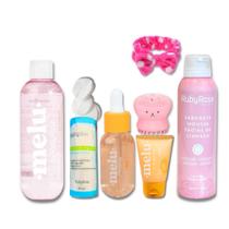 Kit Completo Skincare Cuidados Faciais Melu Hidrata Refrescante Pele