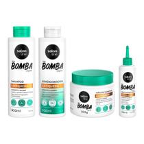 Kit Completo SOS Bomba Antiqueda 4 produtos Salon Line - S.O.S Bomba