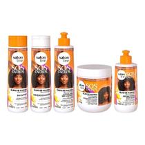 Kit Completo SOS Cachos Óleo de Manga Salon Line 5 Produtos