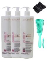Kit completo spa curly soupleliss cabelos cacheados 3x1000ml Kit completo spa curly soupleliss cabelos cacheados 3x1000ml