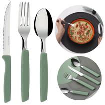 Kit Completo Talheres De Mesa 18 Pçs Conjunto Martinazzo Piemonte Completo Para Churrasco e Festas