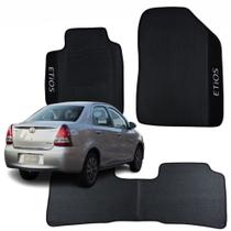 Kit Completo Tapete de Borracha Impermeável Automotivo Etios Sedan 2010 a 2021 - V5709