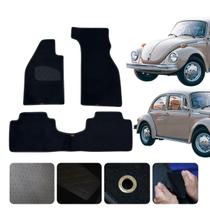 Kit completo tapetes Fusca Bizorrão 1600s 1951 52 53 54 a 94 95 1996 Carpete Preto Linha Conforto