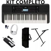 Kit Completo Teclado Musical Arranjador Yamaha Psr E383 Kit Completo Teclado Musical Arranjador Yamaha Psr E383