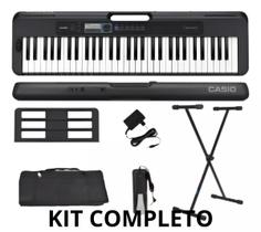 Kit Completo Teclado Musical Casio Ct S300 Teclas Sensitiva