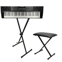 Kit Completo Teclado MXT M-T5000 MIDI 61 Teclas + Suporte e Banco Kit Completo Teclado MXT M-T5000 MIDI 61 Teclas + Suporte e Banco