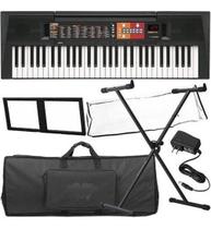 Kit Completo Teclado Yamaha 61 Teclas Multi Funções Psr-F51