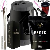 Kit Completo Tereré Black Erva Mate Garrafa térmica Unitermi Copo Inox Bomba de Mola Inox Quadrada Kit Completo Tereré Black Erva Mate Garrafa térmica Unitermi Copo Inox Bomba de Mola Inox Quadrada