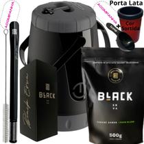 Kit Completo Tereré Black Erva Mate Garrafa térmica Unitermi Copo Inox Bomba Mola Inox QuadradaPreta Kit Completo Tereré Black Erva Mate Garrafa térmica Unitermi Copo Inox Bomba Mola Inox QuadradaPreta