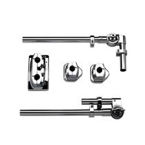 Kit Completo Tom Holder Aço Reforçado Cromado 7/8 Com Inclinação Ajustável Bateria Turbo Parts TT/B Kit Completo Tom Holder Aço Reforçado Cromado 7/8 Com Inclinação Ajustável Bateria Turbo Parts TT/B