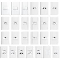 Kit Completo Tomadas E Interruptores Fame Modulare 57 Peças