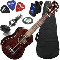 Kit Completo Ukulele Soprano Eletrico Shelby Eagle Su21r Nff