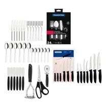 Kit Completo Utensílios E Faqueiro Tramontina 40 Peças Dia Kit Completo Utensílios E Faqueiro Tramontina 40 Peças Dia