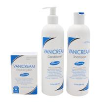 Kit Completo Vanicream: Barra Limpiadora 110 mL, Champú 355 mL y Acondicionador 355 mL