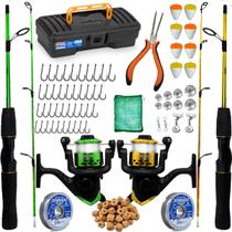 Kit Completo Vara 1,20m 10kg Com Molinete E Maleta E Acessor Kit Completo Vara 1,20m 10kg Com Molinete E Maleta E Acessor