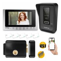 Kit Completo Videoporteiro WiFi wT7 Lite Fechadura JFLF101 e Acesso RFID