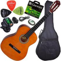 Kit Completo Violão Eletroacústico Giannini N14 Nylon Nt