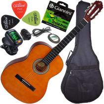 Kit Completo Violão Giannini Eletroacústico Nylon N14 Nt