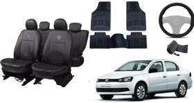 Kit Completo Voyage 09-16 Capa de Couro + Tapete + Capa de Volante de Qualidade Impecável