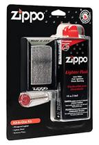 Kit Completo Zippo 24651 com Todos os Acessórios e Estojo de Metal Prateado - Tamanho Universal