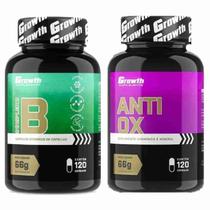 Kit Complexo B 120 Caps + Anti-Ox Antioxidante 120 Caps Growth - Growth Supplements